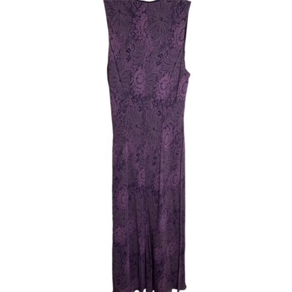 Jones New York sleeveless Deep Purple flower print dress Sz 6 EUC - Picture 2 of 4